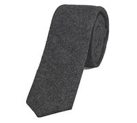 DonDon Fine cravate de coton pour hommes 6 cm - gris basalte Taille unique