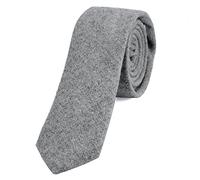 DonDon Fine cravate de coton pour hommes 6 cm - gris clair Taille unique