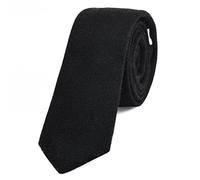 DonDon Fine cravate de coton pour hommes 6 cm - noir Taille unique