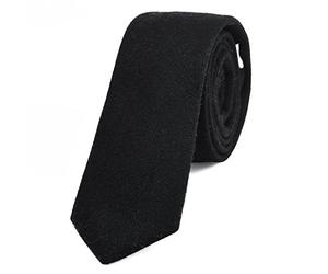 DonDon Fine cravate de coton pour hommes 6 cm - noir Taille unique