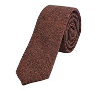 DonDon Fine cravate de coton pour hommes 6 cm - orangé noir Taille unique