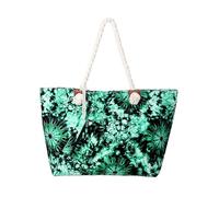 DonDon Grand sac de plage hydrofuge avec fermeture à glissière Sac shopping à bandoulière Hippie Style