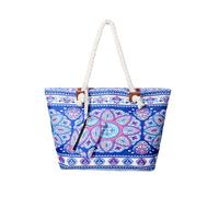DonDon Grand sac de plage hydrofuge avec fermeture à glissière Sac shopping à bandoulière Mandala