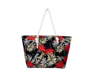 DonDon Grand sac de plage hydrofuge avec fermeture à glissière Sac shopping à bandoulière Rêve des Mers du Sud