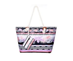 DonDon Grand sac de plage hydrofuge avec fermeture à glissière Sac shopping à bandoulière Viva Vida