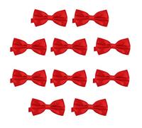 DonDon Lot de 10 Noeud papillon pour homme 12 x 6 cm avec crochet déjà lié et réglable
