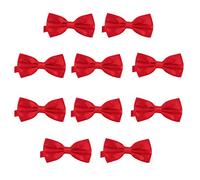 DonDon Lot de 10 Noeud papillon pour homme 12 x 6 cm avec crochet déjà lié et réglable