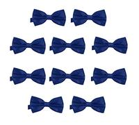 DonDon Lot de 10 Noeud papillon pour homme 12 x 6 cm avec crochet déjà lié et réglable