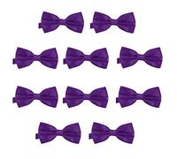 DonDon Lot de 10 Noeud papillon pour homme 12 x 6 cm avec crochet déjà lié et réglable