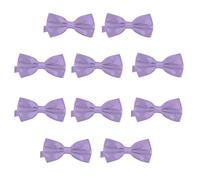 DonDon Lot de 10 Noeud papillon pour homme 12 x 6 cm avec crochet déjà lié et réglable