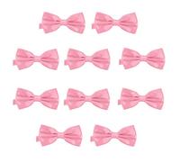 DonDon Lot de 10 Noeud papillon pour homme 12 x 6 cm avec crochet déjà lié et réglable, Rose, Taille unique
