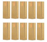 DonDon - Lot de 10 pochettes cadeaux sacs de bouteilles or pour vin et champagne 36x12x10 cm