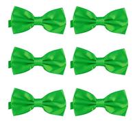 DonDon Lot de 6 Noeud papillon pour homme 12 x 6 cm avec crochet déjà lié et réglable