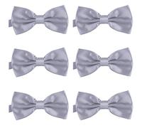 DonDon Lot de 6 Noeud papillon pour homme 12 x 6 cm avec crochet déjà lié et réglable