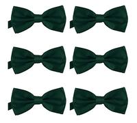 DonDon Lot de 6 Noeud papillon pour homme 12 x 6 cm avec crochet déjà lié et réglable