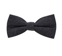 DonDon Noeud papillon dans le design des jeans en coton pour homme 12 x 6 cm avec crochet déjà lié et réglable noir