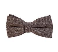 DonDon Noeud papillon en coton pour homme 12 x 6 cm avec crochet déjà lié et réglable - beige - noir