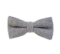 DonDon Noeud papillon en coton pour homme 12 x 6 cm avec crochet déjà lié et réglable - gris clair