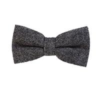 DonDon Noeud papillon en coton pour homme 12 x 6 cm avec crochet déjà lié et réglable - gris foncé - noir