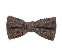 DonDon Noeud papillon en coton pour homme 12 x 6 cm avec crochet déjà lié et réglable - marron - beige