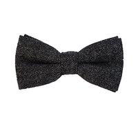 DonDon Noeud papillon en coton pour homme 12 x 6 cm avec crochet déjà lié et réglable - noir - gris foncé