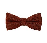 DonDon Noeud papillon en coton pour homme 12 x 6 cm avec crochet déjà lié et réglable - orange - noir