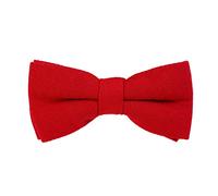 DonDon Noeud papillon en coton pour homme 12 x 6 cm avec crochet déjà lié et réglable - rouge