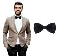 DonDon Nœud papillon avec crochet noir - déjà lié et réglable