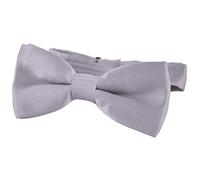 DonDon Nœud papillon avec crochet Pour enfants Garçon lié et réglable 9 x 4,5 cm gris brillant effet soie