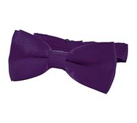 DonDon Nœud papillon avec crochet Pour enfants Garçon lié et réglable 9 x 4,5 cm lilas brillant effet soie