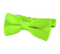DonDon Nœud papillon avec crochet Pour enfants Garçon lié et réglable 9 x 4,5 cm vert clair brillant effet soie