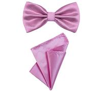 DonDon nœud papillon et mouchoir pour hommes de couleur assortie et à taille réglable,Lilas,Taille unique