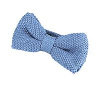 DonDon Nœud papillon homme en tricot lié et réglable 11 x 6 cm bleu-ciel