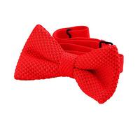DonDon Nœud papillon homme en tricot lié et réglable 11 x 6 cm rouge