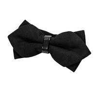 DonDon Nœud papillon homme pointu au look rétro avec pré-liaison par crochet et longueur ajustable noir