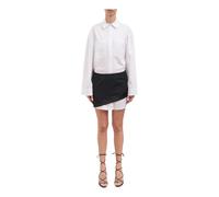 Dondup - Abito in Gabardina - Femme - Robes - Blanc - Taille: 40 FR