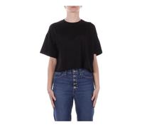 Dondup - Back Logo Top - Femme - Tops - Noir - Taille: 38 FR