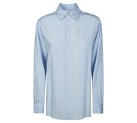Dondup - Camicia in Riga Fluida - Femme - Blouses et Chemises - Bleu - Taille: 42 FR