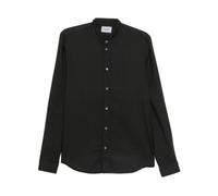 Dondup - Chemise à col mandarin effiloché - Homme - Chemises - Noir - Taille: 2XL