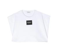 Dondup - Logo Patch Cropped Top - Femme - Tops - Blanc - Taille: 36 FR
