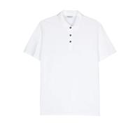 Dondup - Polo Coupe Standard en Jersey Flammé - Homme - Tops - Blanc - Taille: 2XL