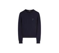 Dondup - Pull Col Rond en Laine avec Écusson - Femme - Pulls - Bleu - Taille: 42 FR