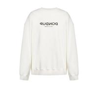 Dondup - SweaT-shirt oversize à col rond en molleton diagonal - Femme - Sweatshirts et sweats à capuche - Blanc - Taille: 40 FR