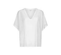 Dondup - T-shirt blanc à col en V avec logo D - Femme - Blouses et Chemises - Blanc - Taille: 40 FR