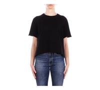 Dondup - T-shirt Logo laterale - Femme - Tops - Noir - Taille: 40 FR
