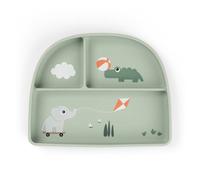 Done By Deer - Assiette à compartiments ventouse Playground Vert