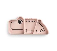 Done By Deer - Assiette silicone avec ventouse Croco Rose