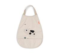 Done by Deer Bavoir à enfiler Parent, Tiny Farm Beige, 35 x 26,5 cm