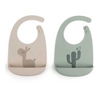 Lot de 2 bavoirs récupérateurs Lalee Sable/Vert