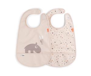 Done by deer Bavoir Ozzo avec velcro. lot de 3 Poudre